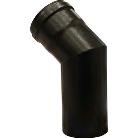 GOMITO TUBO STUFA PELLET 45° Ø10CM SP.1,2 NERO