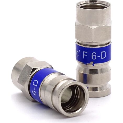 Connettore F COMPRESSIONE PCT tc' serie 6 blu
