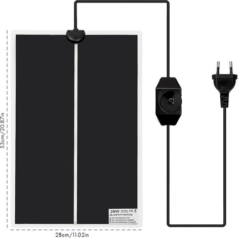 Tapis chauffant pour animaux - Couverture électrique imperméable pour reptiles (5W/7W/14W/28W) - Accessoires pour reptiles (1/5)