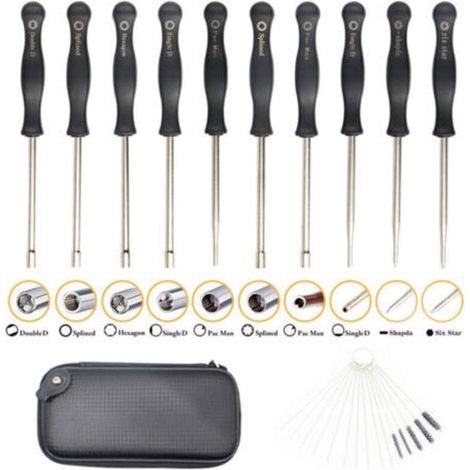 Set de 12 Outils de Réglage de Carburateur Réglage Tronçonneuse Tournevis Reglage Carburateur Tronconneuse 2 Temps Tournevis Pacman/Single D pour Poulan Husq STHIL Echo Débroussailleuse (1/5)