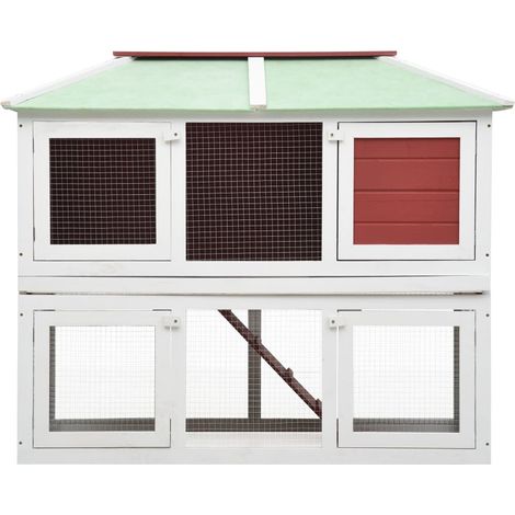 Cage double pour animaux Rouge Bois CFW29814 (1/5)