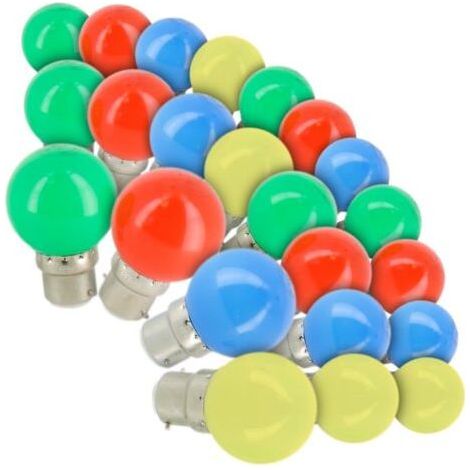 Paquete de 24 bombillas LED B22 equivalentes a 3W para iluminación exterior. (1/4)