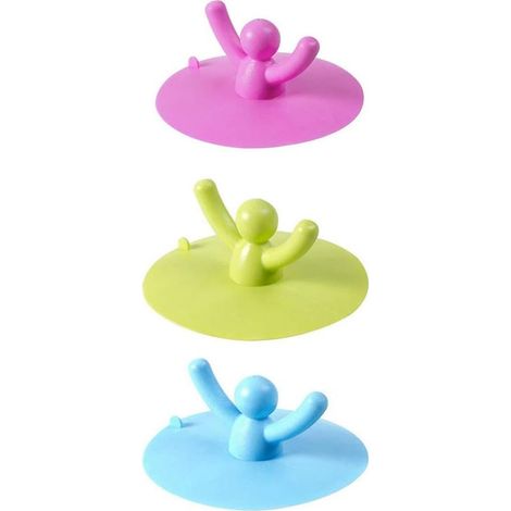 Lot de 3 bouchons de vidange universels en silicone pour évier, douche, baignoire, cuisine et salle de bain (1/5)