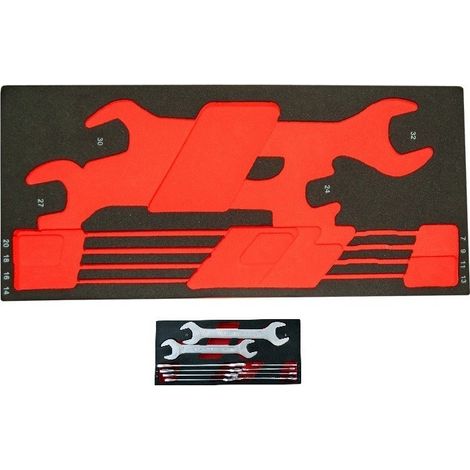 MODULO EVA VACIO PARA 10 LLAVES FIJAS DE 2 BOCAS 6-32mm. - 6878 (1/2)