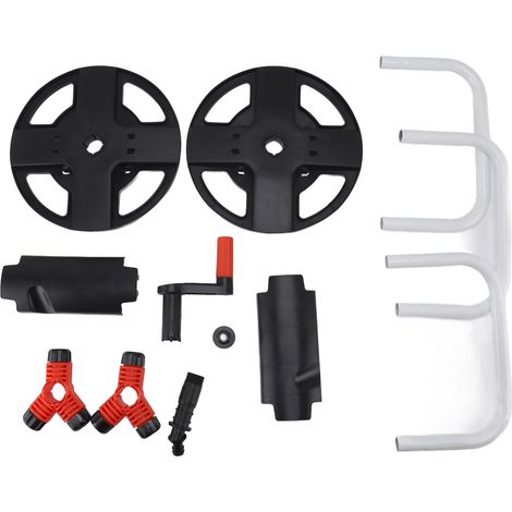 Chariot porte-tuyau d'arrosage en ABS, support de rangement portable pour tuyau d'arrosage, idéal pour le jardin, la pelouse, la ferme et le lavage de voiture (noir). (1/5)