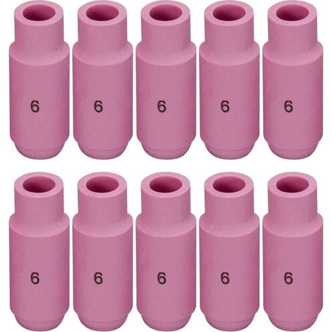 Buses en alumine et céramique pour soudure TIG – Lot de 10, orifice 9,5 mm, compatibles QQ300, WP17/18/26, PTA, DB, SR (1/4)