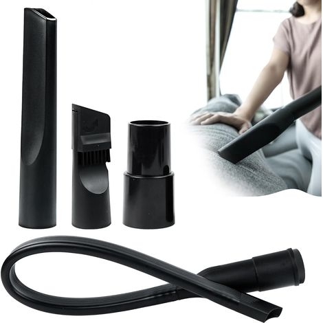 Embout Aspirateur Universel, Suceur Aspirateur, Accessoires Aspirateur, Brosse Aspirateur, pour Nettoyer Les Fentes Sous Les Meubles, Les SièGes de Voiture, Avec Raccord 35/32mm, 4 Pièces (1/5)