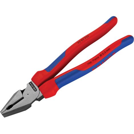 KNIPEX 02 02 225 SB High Leverage Combination Pliers with comfort handles black atramentized 225 mm