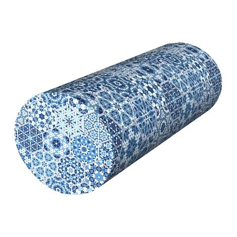 Cuscino riabilitativo a rullo Malaga Ø15x40 cm - velluto, memory foam, per supporto di collo e schiena, Bertoni (1/5)