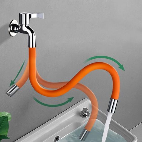 Tuyau de Pulvérisation d'Extension pour Robinet de Cuisine,360 degrés Tuyau de Robinet de Cuisine Mobile Tube d'Extension Universel en Mousse avec Connecteur pour Cuisine Salle de Bain (30CM) FOREHILL