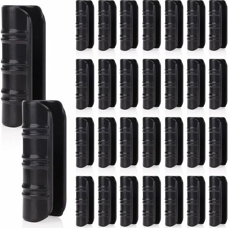 30 PCS Jardin Bâtiments Tube Clip, Clips en Plastique pour Serre Film Clip Tube Serrage Connecteur Kit, pour Serre Bannière Cadre Abris Noir 25mm (1/5)