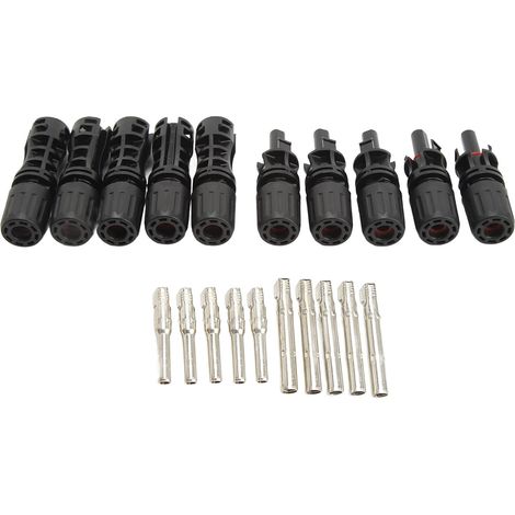IP67 wasserdichter Solarstecker, 5 Stecker-/Buchsenpaare mit Stiften, spannungsfest bis 1500 V, 30 A, Photovoltaik-Modulanschluss (1/5)