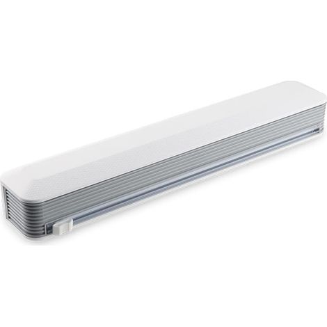 Distributeur magnétique de film plastique avec coupe-papier coulissant, organiseur de film plastique réutilisable pour le rangement de la cuisine (1/4)