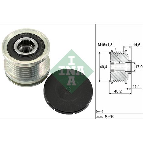 Puleggia alternatore VW Crafter II 16 ruota libera