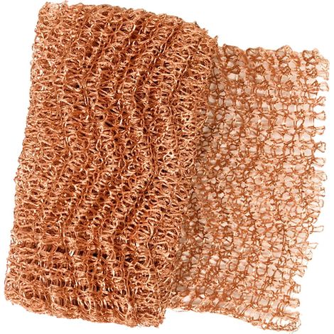 Rouleau de filtre à vapeur en maille de cuivre 12,7 cm x 6 m, anti-escargots, en maille de cuivre tricotée (1/5)