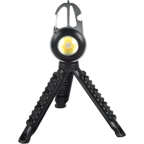 Torche De Porte-clés Rechargeable De Cob Polyvalent Avec Camping Trépied Q-cob07 Randonnée