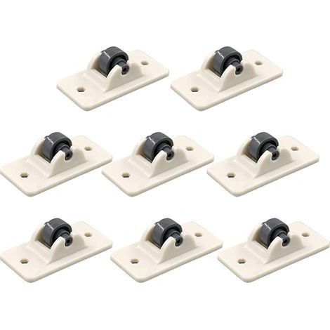 8pcs Mini roulettes Autocollantes en Plastique, Petit roulettes Collant Plastique pour Meubles, roulettes Non Pivotantes (1/4)