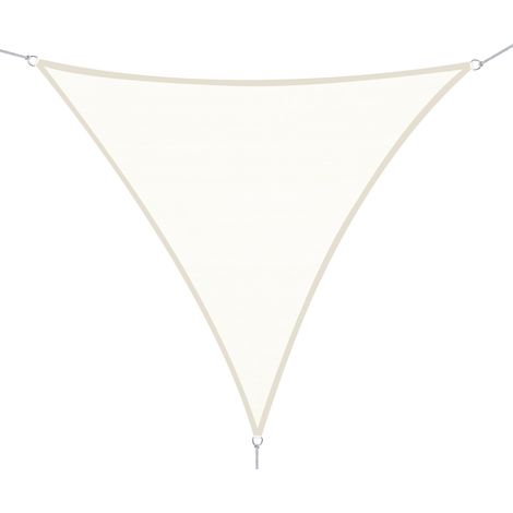 Toldo Vela Triangular 6x6x6 m Anti UV Poliéster Crème