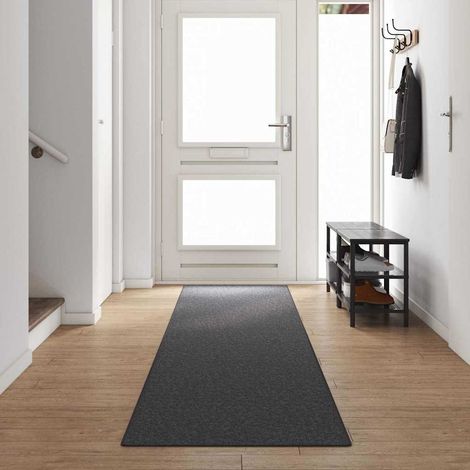 vidaXL Carpet Runner Dark Grey 80 x 500 cm 100% Polypropylene