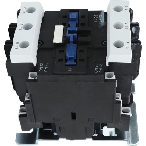 Contacteur CA 95 A, contacts argentés, tension d'isolation 690 V, haute sensibilité, triphasé, basse tension, bobine 220 V CA (1/5)