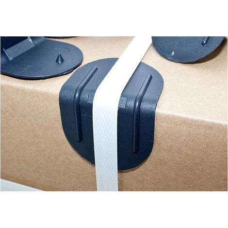 Ecken für Umreifungsband aus schwarzem Kunststoff 40x40 mm - Karton mit 1000 Ecken für Umreifungsband