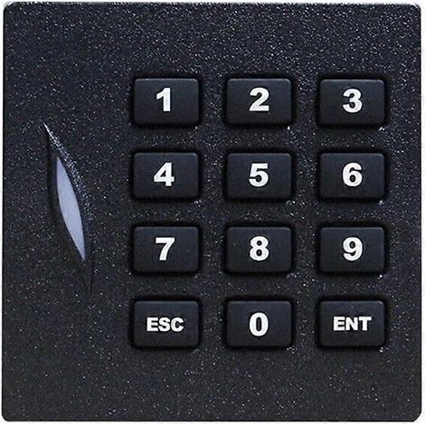 Lecteur de cartes de contrôle d'accès RFID 125 kHz résistant aux intempéries avec clavier, mode d'authentification double Wiegand WG26. (1/5)