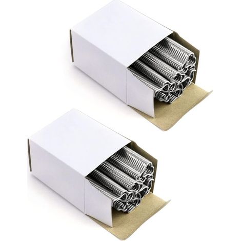QWORK 1200 Pièces agrafes de grillage galvanisées, pour cages pour animaux de compagnie, clôtures (1/4)