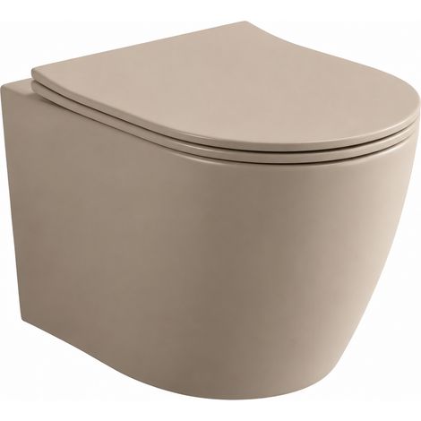 Inodoro suspendido Tornado color caqui mate beige - Aquaterris (1/4)