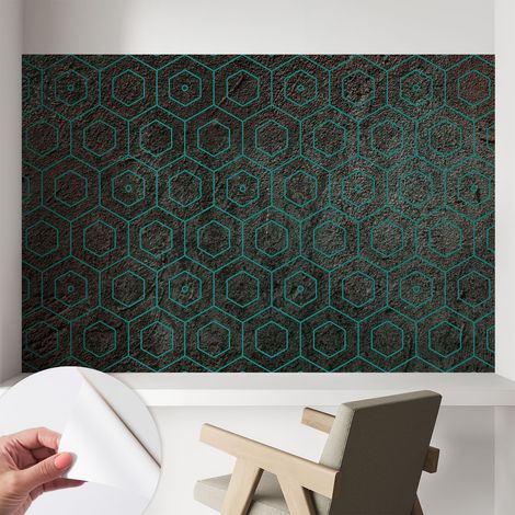 Fototapete Selbstklebend - Wandtattoo - leicht anzubringen - Wandverkleidung Geometrisches Muster 104x70 cm (1/5)