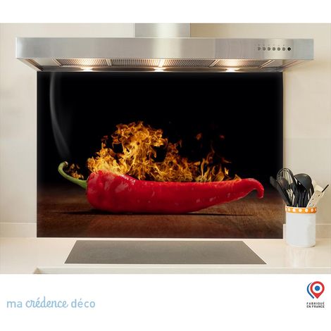 Fond de hotte : Piment rouge 2 - Alu composite - 70 cm - 60 cm (1/5)