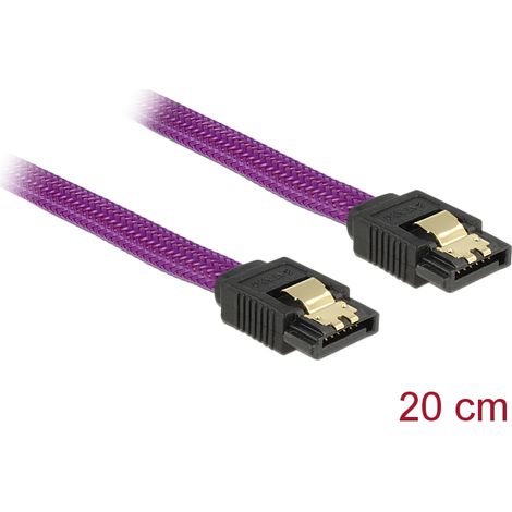 Kabel sata 6gb/s 20cm violett ge/ge metall premium