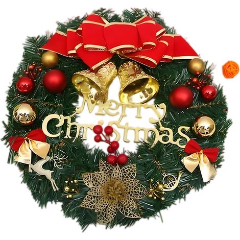 Couronne de Noël elfique peluche, guirlande « voleur », ornement de porte, nœud (1/5)