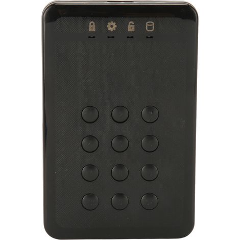 Boîtier pour disque dur externe portable crypté 2,5 pouces USB 3.0 SATA avec accès par mot de passe (disque dur non inclus) (1/5)