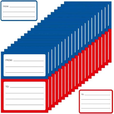 50 étiquettes autocollantes universelles pour adresse postale, écriture manuscrite, pour boîtes, enveloppes et étiquettes d'expédition. (1/5)