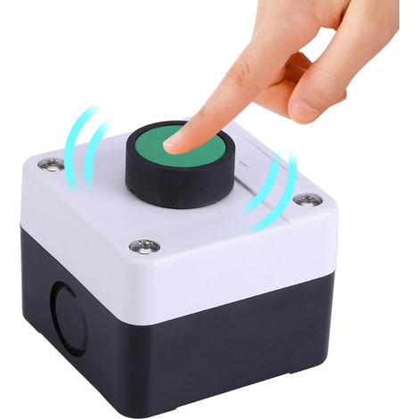 Bouton-Poussoir Vert Étanche – Boîtier Commande, Pour Porte Automatique ou Usage Extérieur (1/5)