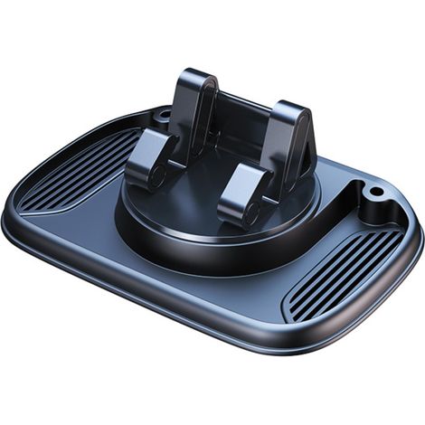 Support de rangement 3-en-1 rotatif amélioré - Support téléphone tableau de bord réglable 360° avec base nano gel