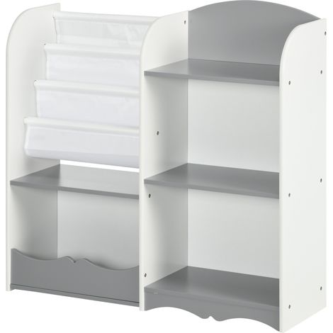 Étagère Enfants Organisateur Jouets 85x26x84 cm Gris (1/5)