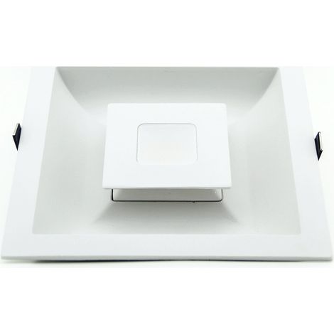 LED-Aufbau-Downlight quadratisch 12W 6000K schwarz
