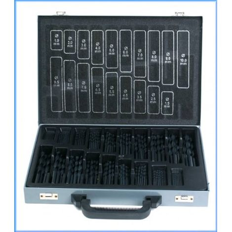 serie punte 'fresate' per ferro 170 pezzi - 1÷10 mm x 0,50