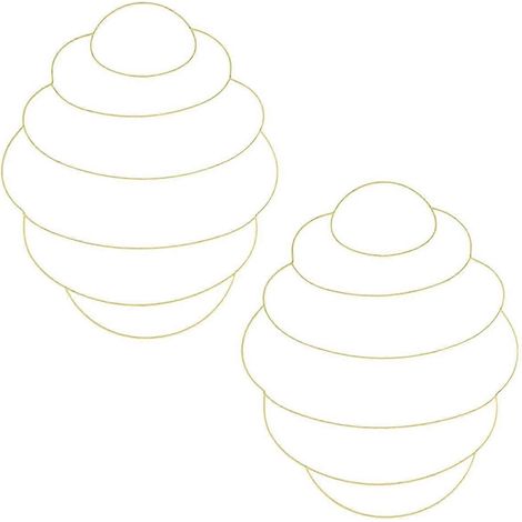 Couronne en fil de fer avec structure en abeille, décoration printanière et estivale pour terrasse et porche, idéale pour la décoration intérieure et extérieure. (1/4)