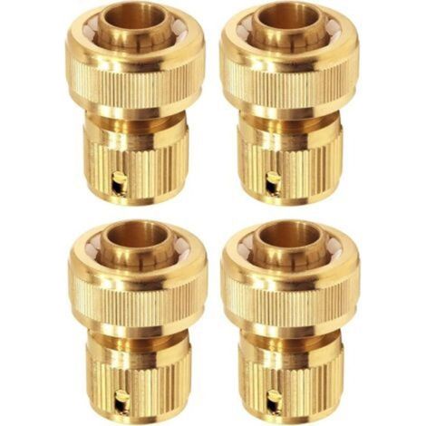 19 mm (3/4") Messing-Gartenschlauchverbinder, Schnellkupplungen für Gartenschläuche – 4er-Pack