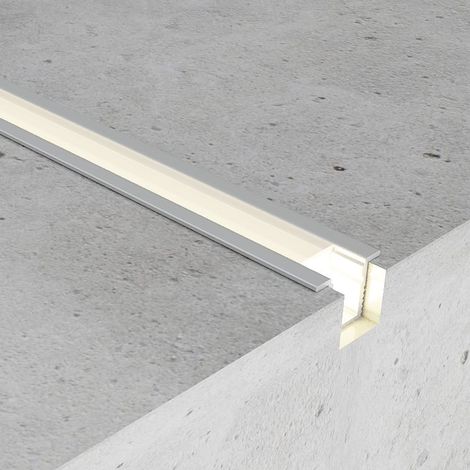 IluminaShop - Perfil de Aluminio Yoret para Empotrar con alas 2 metros