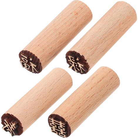 Tampons en bois pour la pâtisserie (gâteaux de lune), ensemble de 8 tampons à dessert (1/5)