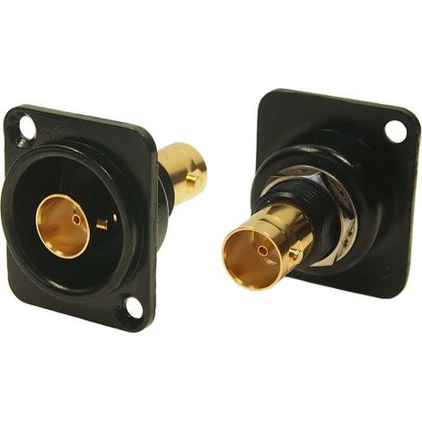 Connecteur coaxial RS PRO Mâle Droit, raccordement A souder 75O Montage panneau ( Prix pour 1 )