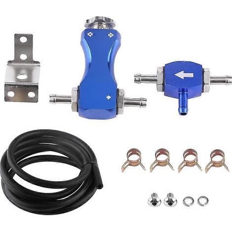 Kit de contrôleur de turbocompresseur manuel réglable pour voiture avec soupape de dérivation pour une efficacité moteur élevée (bleu) (1/4)
