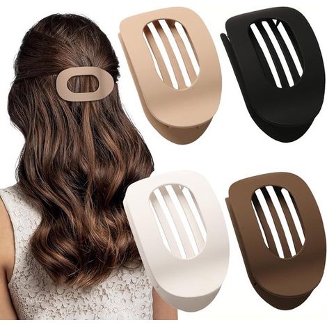 Haarnadeln – 4 Stück – Matt – Komfortabel – Haaraccessoire – Haarspange – Gebogene, flache Haarspangen – Flache Haarspange für Damen (1/5)