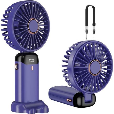 Mini ventilatore portatile con 5 velocità e batteria integrata da 4200 mAh, ventilatore USB pieghevole per ufficio e uso esterno. (1/5)