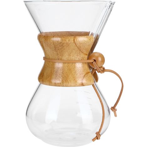 Cafetière à Filtre en Verre Résistant à Haute Température avec Filtre Inox (600ml) (1/5)