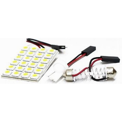Puce Led 24 Led Pour Intérieur De Voiture, Lumière Froide 6 000 K, 5 Watts, 12 V, T10, Maxtech L-m05 (1/2)