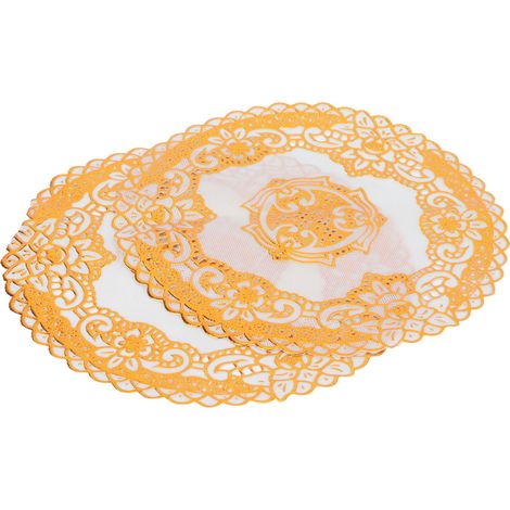 2 Pièces Sous-verres Or 20x20 cm pour Mariage, Fête et Décoration de Table